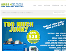 Tablet Screenshot of greencleanjunkremoval.com